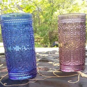 Vintage colored drinking glasses